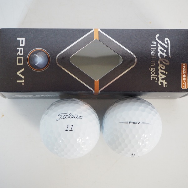実際に弊社で買取させて頂いた【未使用/オウンネーム含む】Titleist/タイトリスト PRO V1 ゴルフボール ホワイト 2スリーブの画像 2枚目