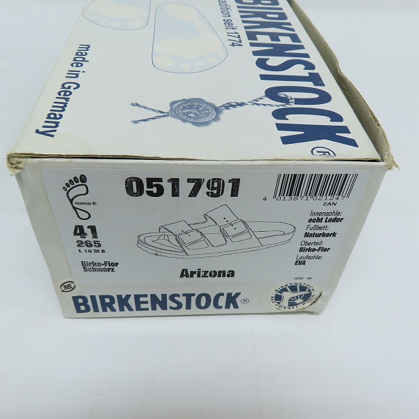 実際に弊社で買取させて頂いたBIRKENSTOCK/ビルケンシュトック ARIZONA アリゾナ ブラック サンダル 051791/41の画像 9枚目