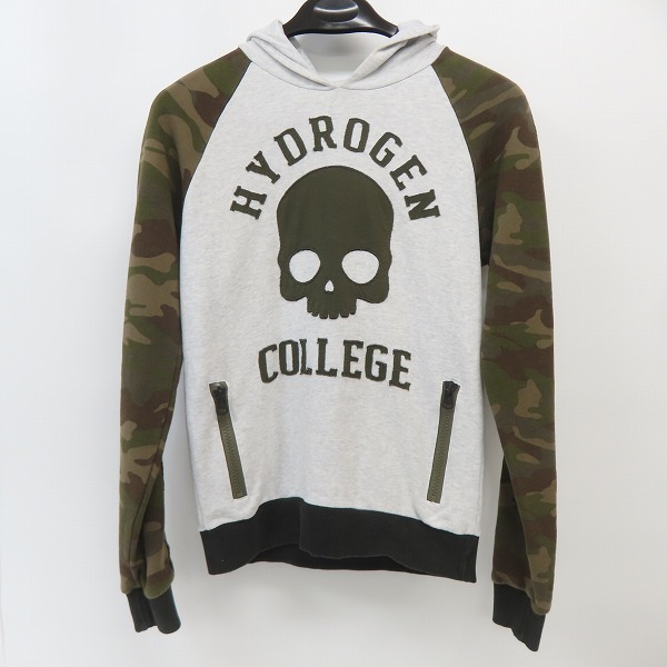 実際に弊社で買取させて頂いたHYDROGEN/ハイドロゲン カモフラ スカル プルオーバーパーカー/S