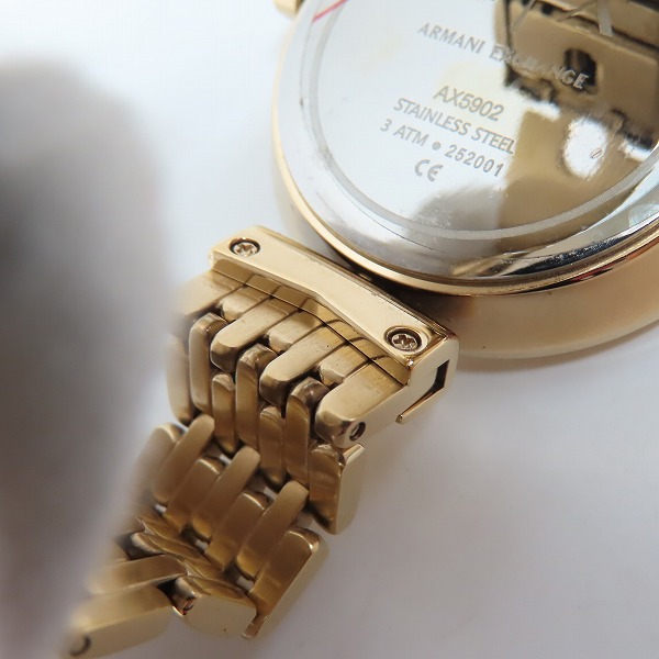 実際に弊社で買取させて頂いたARMANI EXCHANGE/アルマーニエクスチェンジ ZOE/ゾーイ クォーツ 腕時計 AX5902【動作未確認】の画像 5枚目