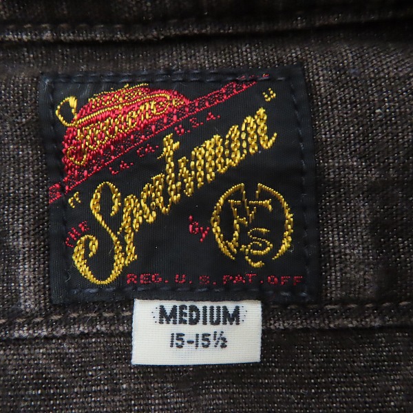 実際に弊社で買取させて頂いたSUGAR CANE/シュガーケーン ブラウン 長袖 プルオーバーシャツ /Mの画像 2枚目