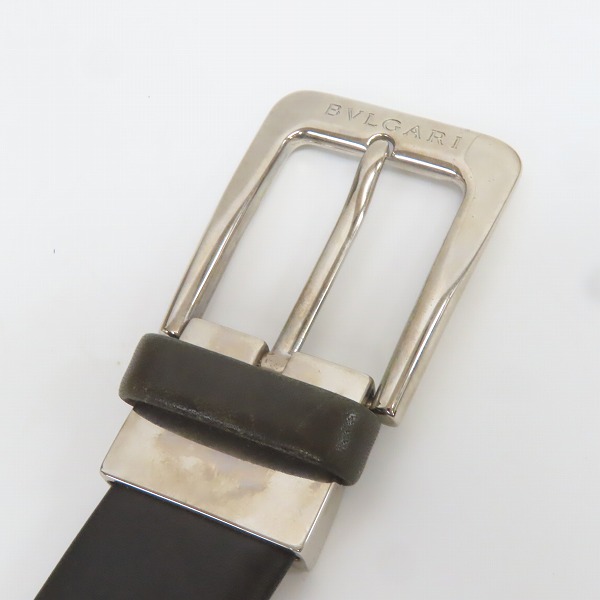 実際に弊社で買取させて頂いたBVLGARI/ブルガリ WIEMER ロゴバックル レザー ベルトの画像 1枚目