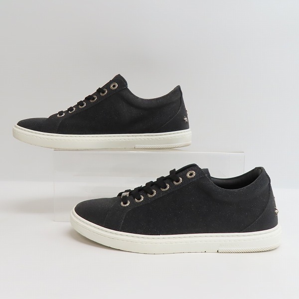 実際に弊社で買取させて頂いたJIMMY CHOO/ジミーチュウ CASH ロゴプレート/スタースタッズ/ラメ入り ローカットスニーカー 42の画像 3枚目