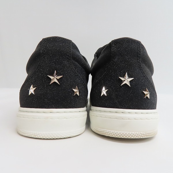 実際に弊社で買取させて頂いたJIMMY CHOO/ジミーチュウ CASH ロゴプレート/スタースタッズ/ラメ入り ローカットスニーカー 42の画像 1枚目