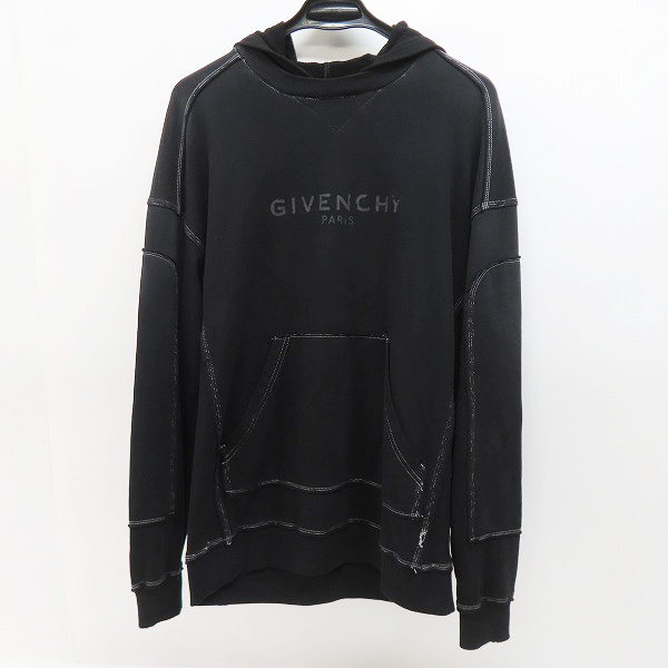 実際に弊社で買取させて頂いたGivenchy/ジバンシー 18AW ウォッシュド加工 パーカートレーナー BM708P3003/XS