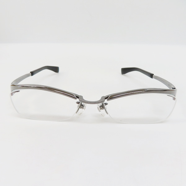 実際に弊社で買取させて頂いた999.9/フォーナインズ ハーフリム TITANIUM メガネフレーム 眼鏡/アイウェア S-320Tの画像 1枚目