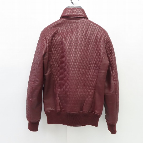 実際に弊社で買取させて頂いたAKM/エイケイエム レザー キルティングジャケット/Mの画像 1枚目