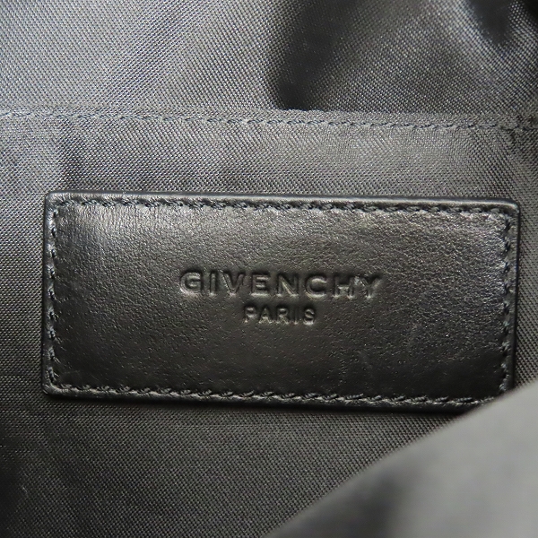 実際に弊社で買取させて頂いたGIVENCHY/ジバンシィ レザー×ナイロン ロゴラインショルダーバッグの画像 5枚目
