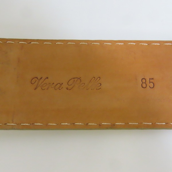 実際に弊社で買取させて頂いたUNITED ARROWS/ユナイテッドアローズ イタリア製 SOLID BRASSバックル レザーベルト/85の画像 3枚目