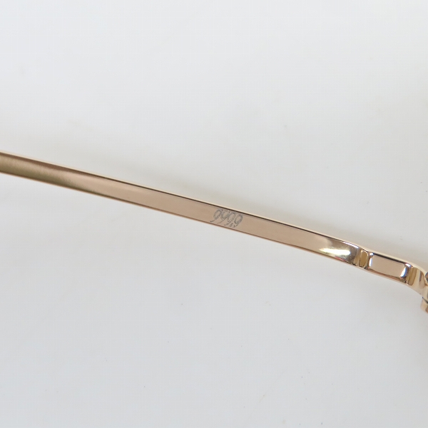 実際に弊社で買取させて頂いた999.9/フォーナインズ TITANIUM/チタニウム メタルフレーム 眼鏡/メガネ/アイウェア S-682Tの画像 4枚目