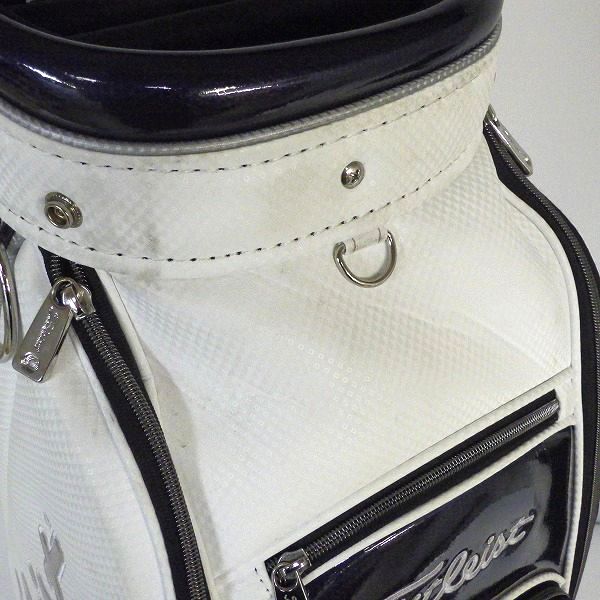 実際に弊社で買取させて頂いたTitleist/タイトリスト CB932S ゴルフ 9.5型 5分割 キャディバッグ アスリートスポーツモデル ホワイトの画像 4枚目