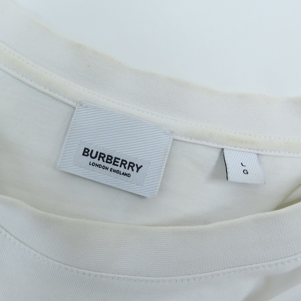 実際に弊社で買取させて頂いたBURBERRY/バーバリー Tシャツ/カットソー/ホワイト/Lの画像 2枚目
