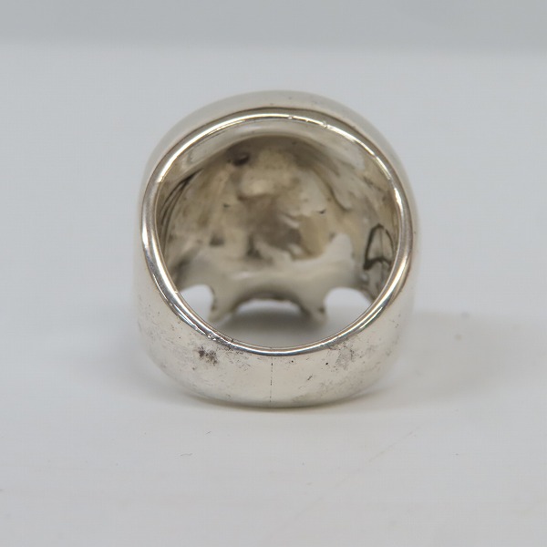 実際に弊社で買取させて頂いたCRAZY PIG/クレイジーピッグ ラージエビルスカルリング 17.5号の画像 3枚目