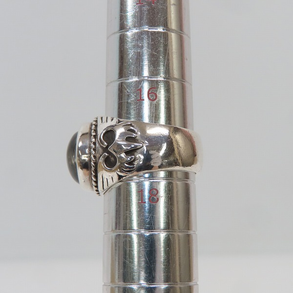 実際に弊社で買取させて頂いたCRAZY PIG/クレイジーピッグ クリスタル スカルリング 17.5号の画像 9枚目