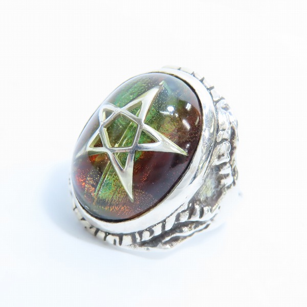 実際に弊社で買取させて頂いたALEX STEETER/アレックスストリーター Angel Heart Ring/エンジェルハートリング  2020年限定スカラベ バンダナ付き/18-19号