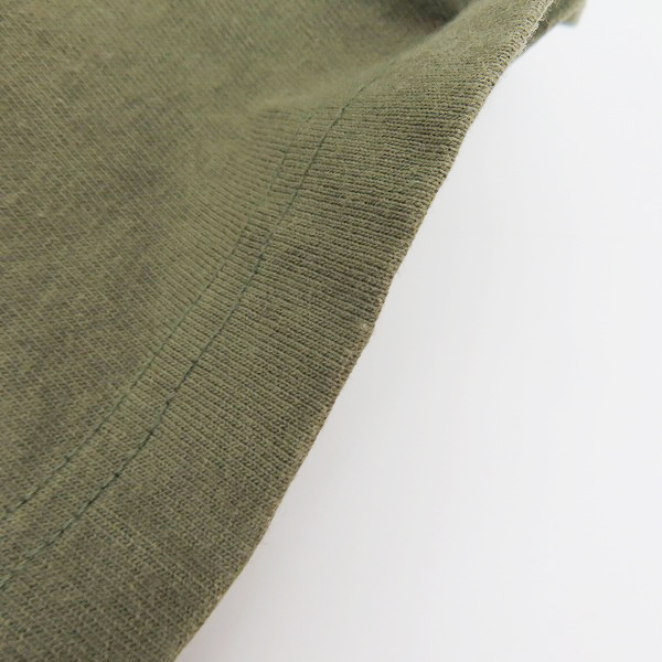 実際に弊社で買取させて頂いたChampion×ATMOS/チャンピオン×アトモス LAB S/S TEE KHAKI ロゴ刺繍Tシャツ C8-S301/XLの画像 7枚目