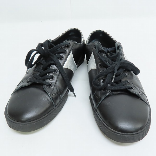 実際に弊社で買取させて頂いたceline/セリーヌ TRIOMPHE/トリオンフ フラッグチェック柄切替 レザースニーカー 43