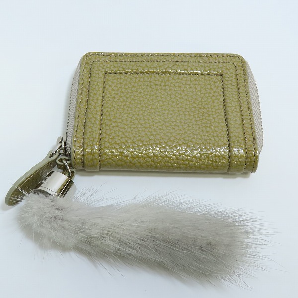 実際に弊社で買取させて頂いたCELINE/セリーヌ ファー付き パテントレザー ジップ コインケース