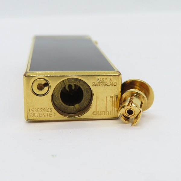 実際に弊社で買取させて頂いたdunhill/ダンヒル サイドローラー ガスライター ブラック×ゴールドカラーの画像 3枚目