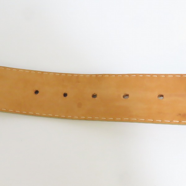 実際に弊社で買取させて頂いたUNITED ARROWS/ユナイテッドアローズ イタリア製 SOLID BRASSバックル レザーベルト/85の画像 6枚目