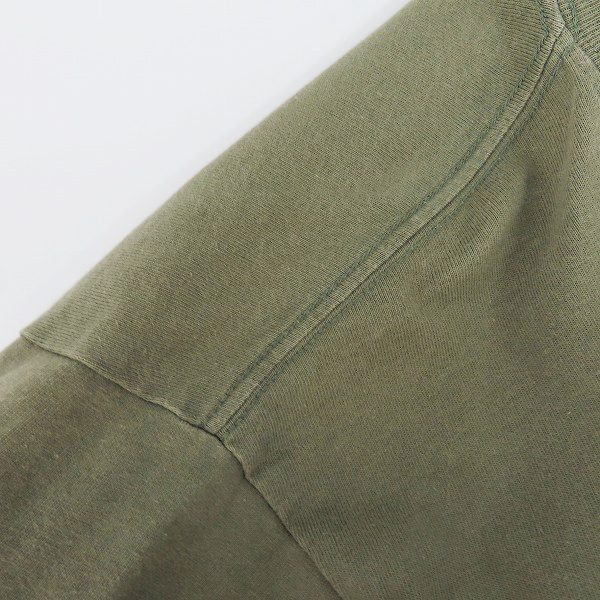 実際に弊社で買取させて頂いたChampion×ATMOS/チャンピオン×アトモス LAB S/S TEE KHAKI ロゴ刺繍Tシャツ C8-S301/XLの画像 6枚目