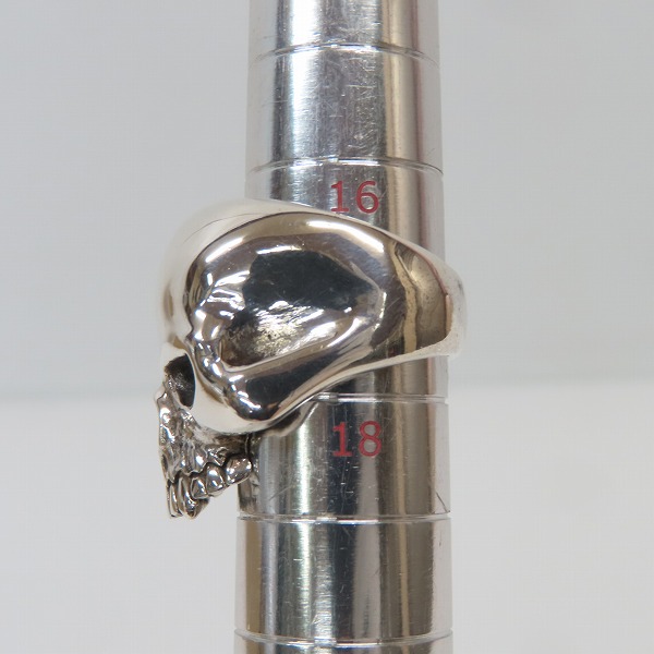 実際に弊社で買取させて頂いたCRAZY PIG/クレイジーピッグ ラージエビルスカルリング 17.5号の画像 9枚目