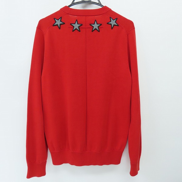 実際に弊社で買取させて頂いた【JPタグ】GIVENCHY/ジバンシィ 17SS Star Patch Crew Sweater/スターパッチニット 17S 7501 501/Lの画像 1枚目