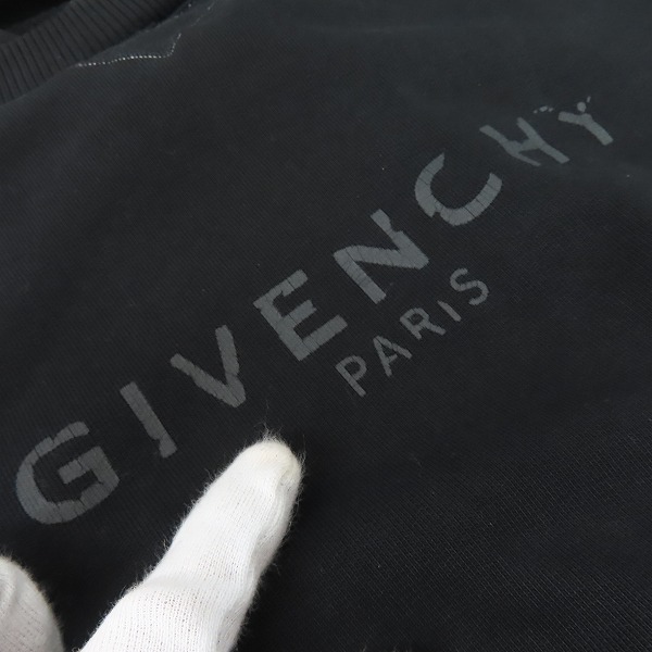 実際に弊社で買取させて頂いたGivenchy/ジバンシー 18AW ウォッシュド加工 パーカートレーナー BM708P3003/XSの画像 5枚目