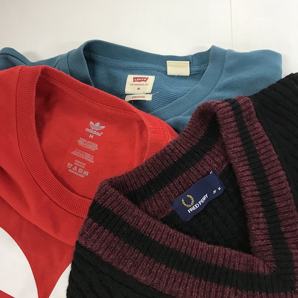 実際に弊社で買取させて頂いた【おまとめ品】LEVI’S/リーバイス FRED PERRY/フレッドペリー adidas/アディダス 他 スウェット/セーター/Tシャツ 等の画像 1枚目
