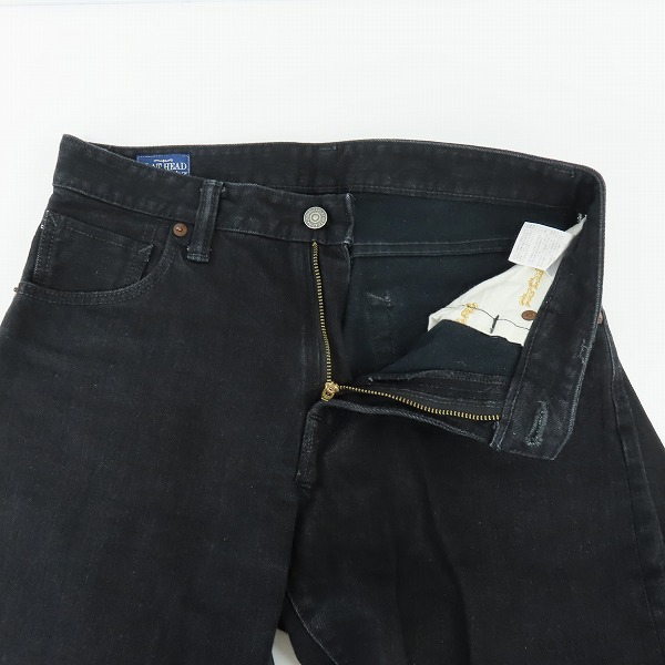 実際に弊社で買取させて頂いたTHE FLAT HEAD/フラットヘッド Club Label ブラックデニムパンツ Sの画像 2枚目