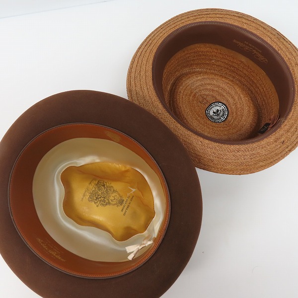 実際に弊社で買取させて頂いた【難あり】BROOKS BROTHERS/ブルックスブラザーズ 中折れハット/麦わら帽子 2点セットの画像 2枚目