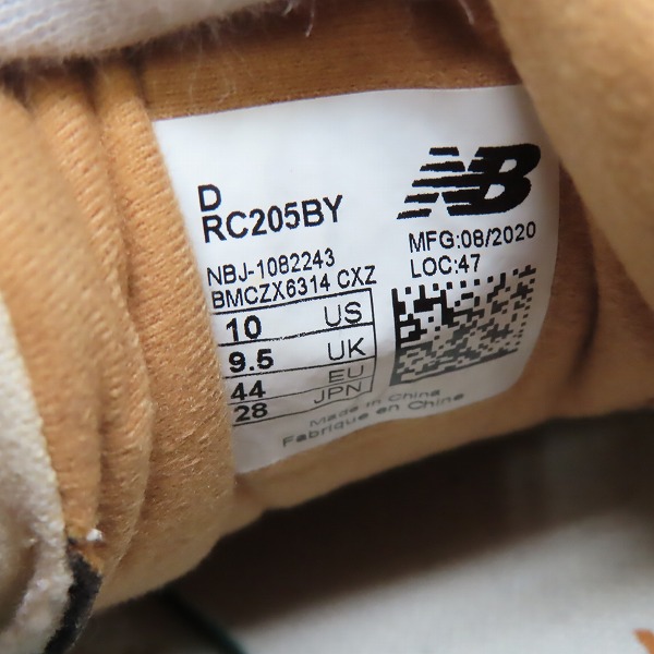 実際に弊社で買取させて頂いたNew Balance/ニューバランス UNITED ARROWS 別注 スニーカー RC205BY/28の画像 5枚目