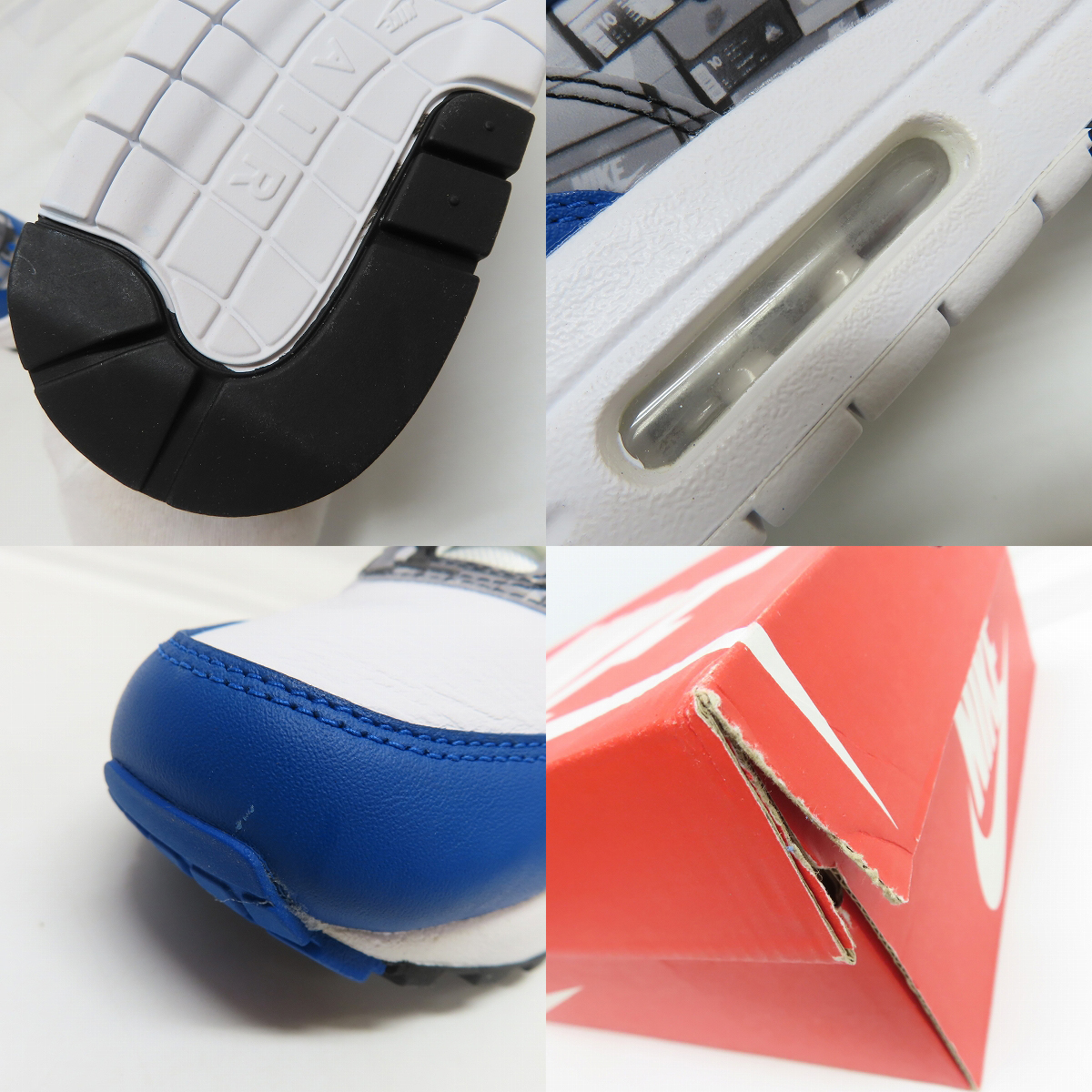 実際に弊社で買取させて頂いた【未使用】NIKE×atmos/ナイキ×アトモス AIR MAX 1 PRNT/エアマックス1 プリント シューズ/スニーカー AQ0927-100/26の画像 6枚目