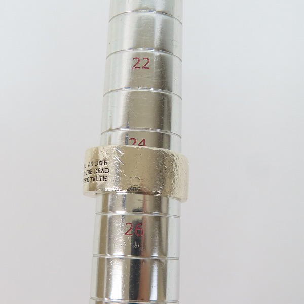 実際に弊社で買取させて頂いたDr MONROE/ドクターモンロー SV × K18 メッセージスカルリング FC-114SE/24-25.5号の画像 8枚目