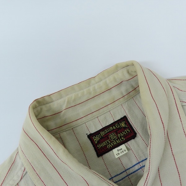 実際に弊社で買取させて頂いたBUZZ RICKSON'S/バズリクソンズ 半袖 ワークシャツ/15-15.5の画像 5枚目