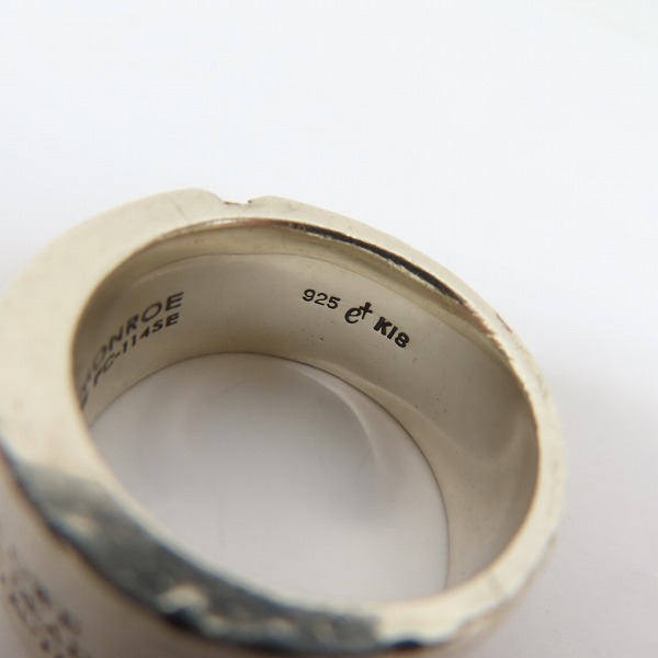 実際に弊社で買取させて頂いたDr MONROE/ドクターモンロー SV × K18 メッセージスカルリング FC-114SE/24-25.5号の画像 7枚目