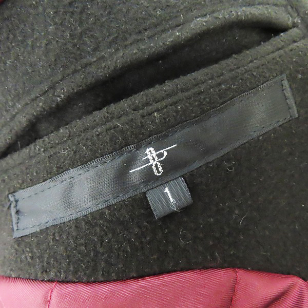 実際に弊社で買取させて頂いたNO ID/ノーアイディー 中綿ウールジャージー×グログラン 切替 Wライダース ジャケット 839006-135B/1の画像 2枚目