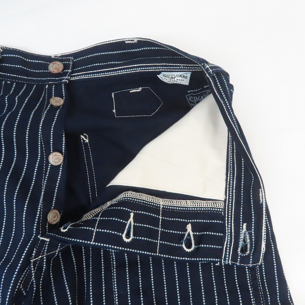 実際に弊社で買取させて頂いたSUGAR CANE/シュガーケーン ワークパンツ ネイビー W30の画像 4枚目