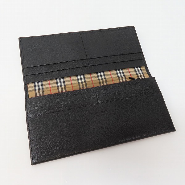 実際に弊社で買取させて頂いたBURBERRY/バーバリー レザー二つ折り長財布の画像 3枚目
