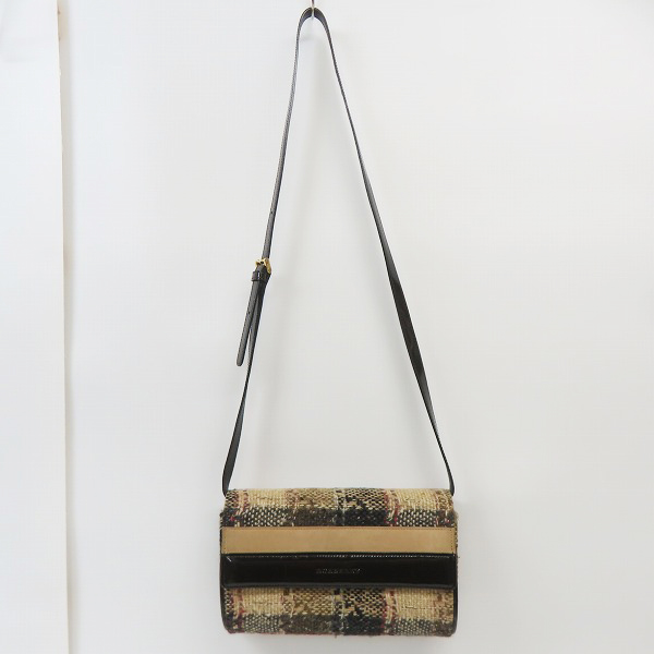 実際に弊社で買取させて頂いたBURBERRY/バーバリー ツイード ショルダーバッグの画像 2枚目