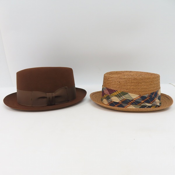実際に弊社で買取させて頂いた【難あり】BROOKS BROTHERS/ブルックスブラザーズ 中折れハット/麦わら帽子 2点セットの画像 1枚目