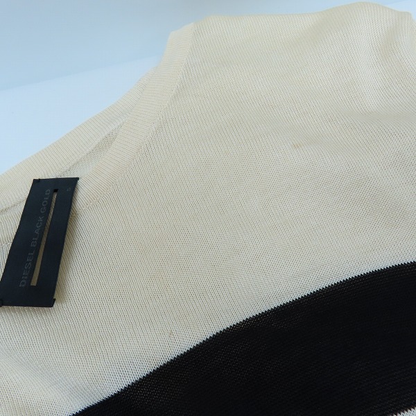 実際に弊社で買取させて頂いたDIESEL BLACK GOLD/ディーゼルブラックゴールド ボーダー ニット 2点セットの画像 4枚目