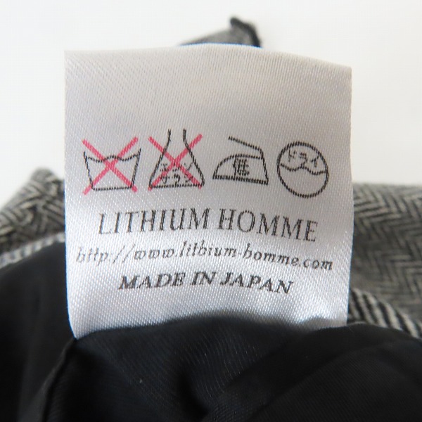 実際に弊社で買取させて頂いたLITHIUM HOMME/リチウムオム ウール ヘリンボーン トレンチコート LH20-0403/44の画像 4枚目