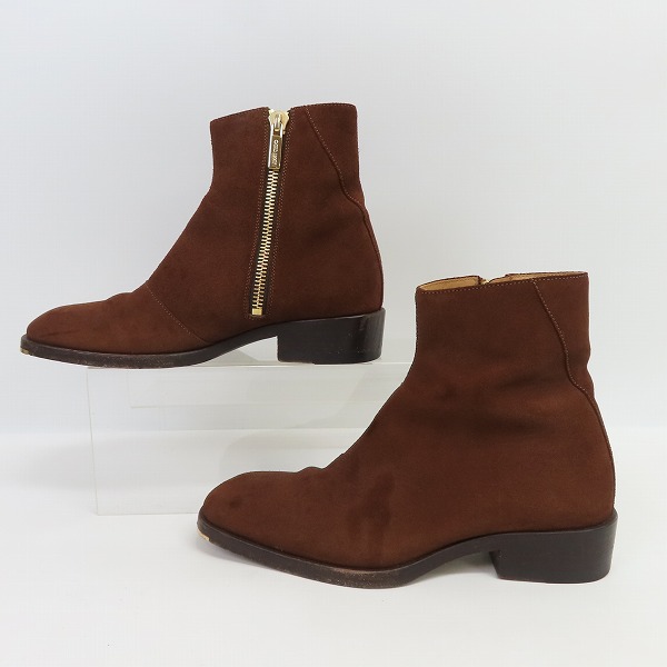 実際に弊社で買取させて頂いたJIMMY CHOO/ジミー チュウ スクエアトゥ サイドジップブーツ 39.5の画像 3枚目