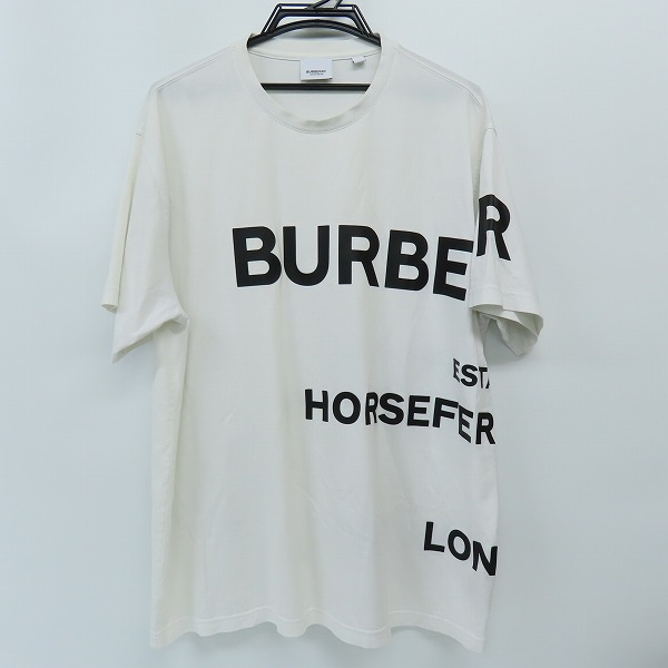 実際に弊社で買取させて頂いたBurberry/バーバリー HORSE FERRY ROAD logo-print T-shirt/ロゴプリントTシャツ 8040691/M