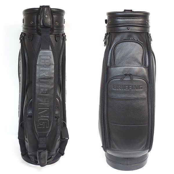 実際に弊社で買取させて頂いたBRIEFING/ブリーフィング CR-11 BRG221D07 9.5型 6分割キャディバッグ ブラック ポーチ・アイアンカバー付の画像 2枚目