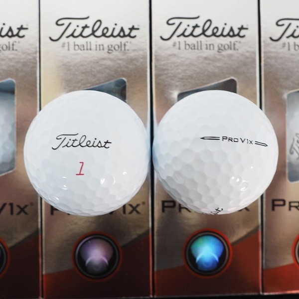 実際に弊社で買取させて頂いた【未使用】Titleist/タイトリスト PRO V1x ゴルフボール ホワイト 2ダース の画像 1枚目