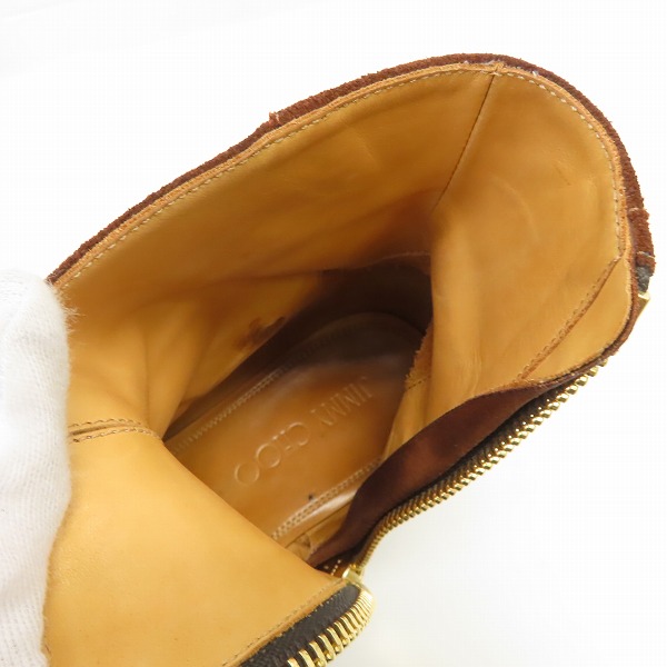 実際に弊社で買取させて頂いたJIMMY CHOO/ジミー チュウ スクエアトゥ サイドジップブーツ 39.5の画像 4枚目