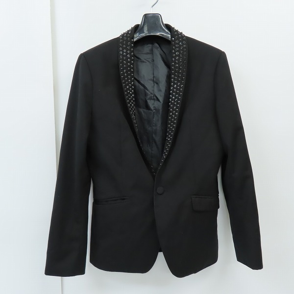 実際に弊社で買取させて頂いたNO ID. BLACK/ノーアイディー ブラック スタッズ付き テーラードジャケット/1