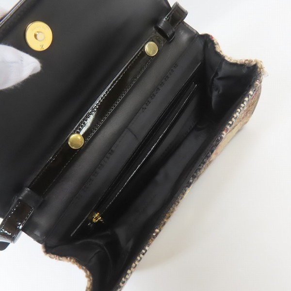 実際に弊社で買取させて頂いたBURBERRY/バーバリー ツイード ショルダーバッグの画像 4枚目